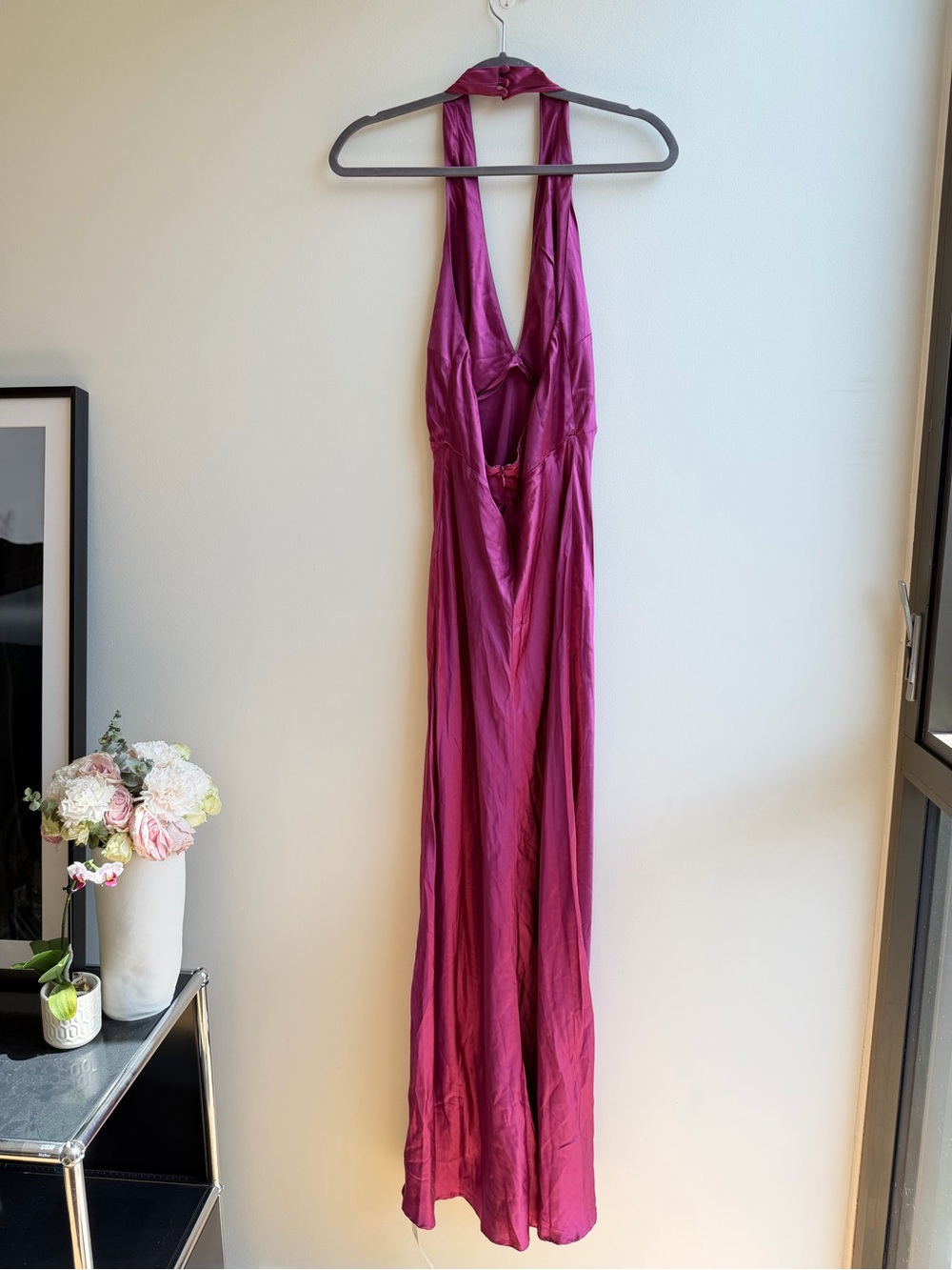 NWT NEW Reformation Daniela Silk Dress | Hibiscus Pink Magenta | US 6 - Picture 12 of 17